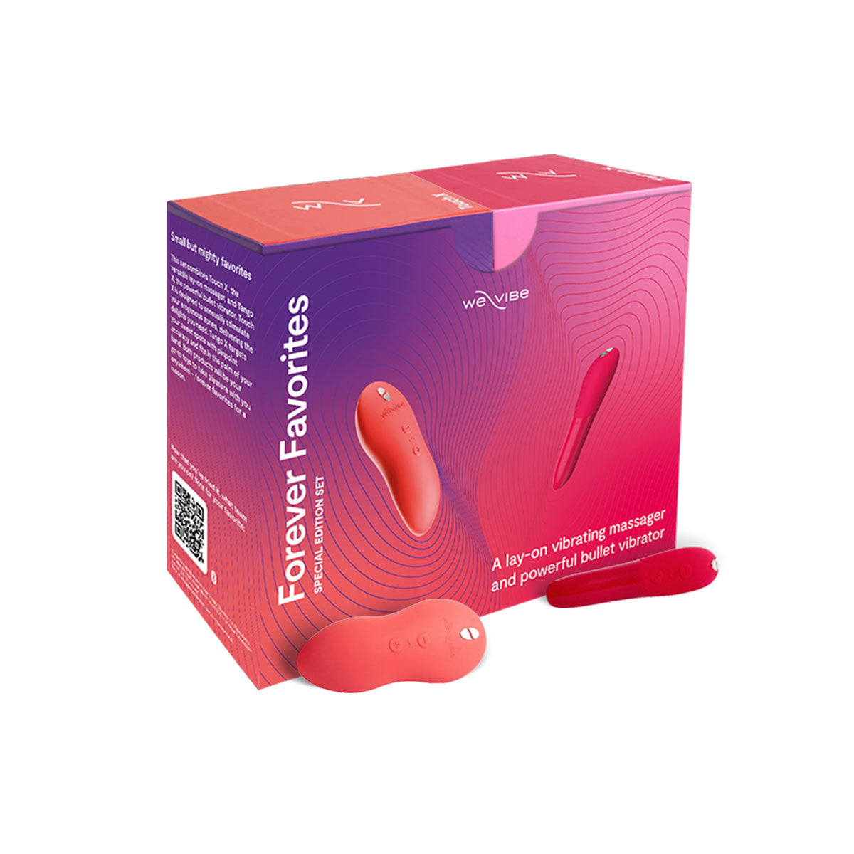 We-Vibe - Forever Favorites – Lay-On Vibrating Massager &amp; Bullet Vibrator Special Edition Set – Red/Coral
