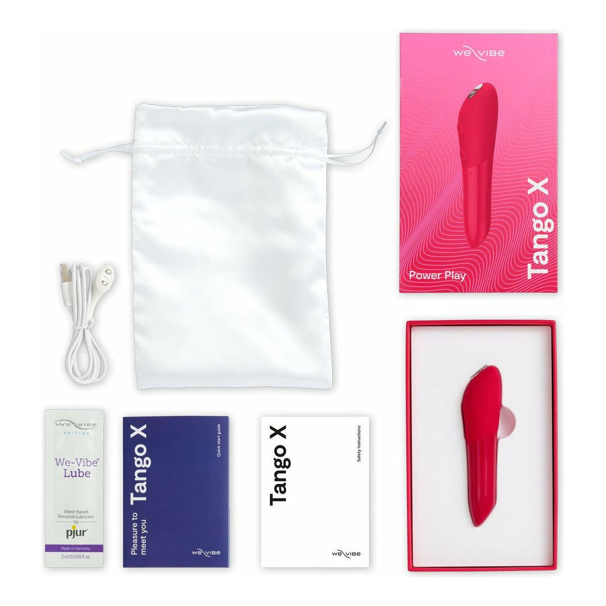 We-Vibe Tango X – Bullet Vibrator – Rechargeable – Cherry Red