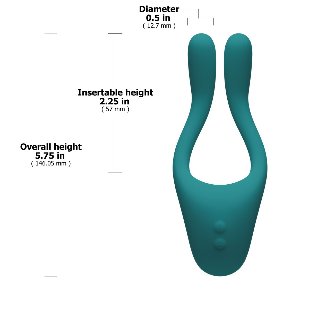 Doc Johnson Tryst V2 Bendable Multi Erogenous Zone Silicone Massager - Teal